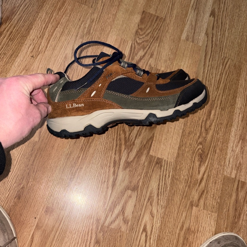 L.L. Bean Men's Brown/Olive Trail Hiking Shoe Waterproof 299637 Size 10M